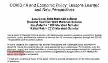 Marshall Hangout Covid 19 And Economic Policy 26 May 2021